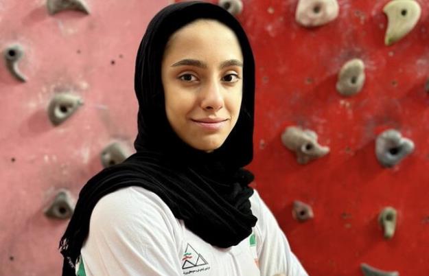  طلای آسیا بر گردن دختر سنگ‌نورد ایران