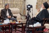 دیدار دکتر احمدی‌نژاد با آیت الله علوی بروجردی در سفر به قم