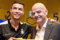 رئیس فیفا با تحریک رونالدو حرص سعودیها را درآورد