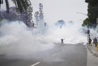 درگیری معترضان با پلیس در لس‌آنجلس