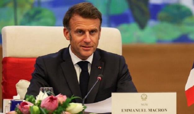 مکرون: فرانسه کشور فلسطین را به رسمیت می‌شناسد