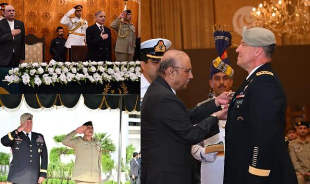 اعطای عالی‌ترین نشان نظامی پاکستان به فرمانده «سنتکام»