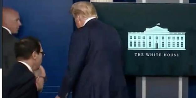  قطع ناگهانی کنفرانس خبری ترامپ