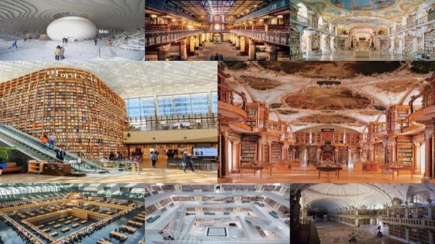  زیباترین کتابخانه‌های جهان + تصاویر