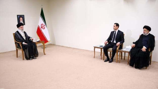  رئیس‌جمهور ترکمنستان و هیئت همراه با رهبر انقلاب دیدار کردند