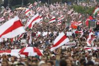 راهپیمایی ده‌ها هزار نفری مخالفان دولت در بلاروس 