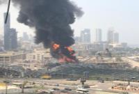 آتش‌سوزی گسترده در بندر بیروت