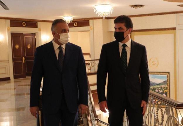 الکاظمی و بارزانی بر ادامه گفت و گو برای حل اختلافات تأکید کردند