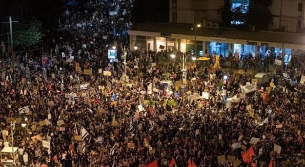 بزرگترین تظاهرات مقابل اقامتگاه نتانیاهو